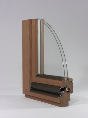 vogalni prerez okna NAGODE pro 68 mm iz termično modificiranega lesa